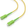 Aisens Latiguillo de Fibra Óptica G.657A2 9/125 SMF Simplex SC/APC-SC/APC Amarillo 1.0m
